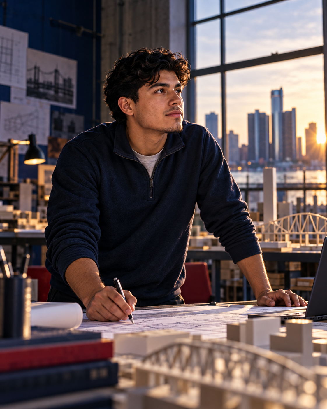 Mateo, an architecture student persona